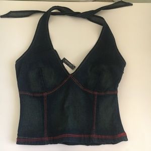 Denim tank top stretch brand new size S